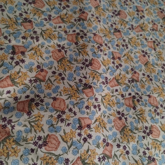 Other - New 3 Continuous Yards Floral Patterned Fabric 100% Cotton Sewing Crafts Quilt